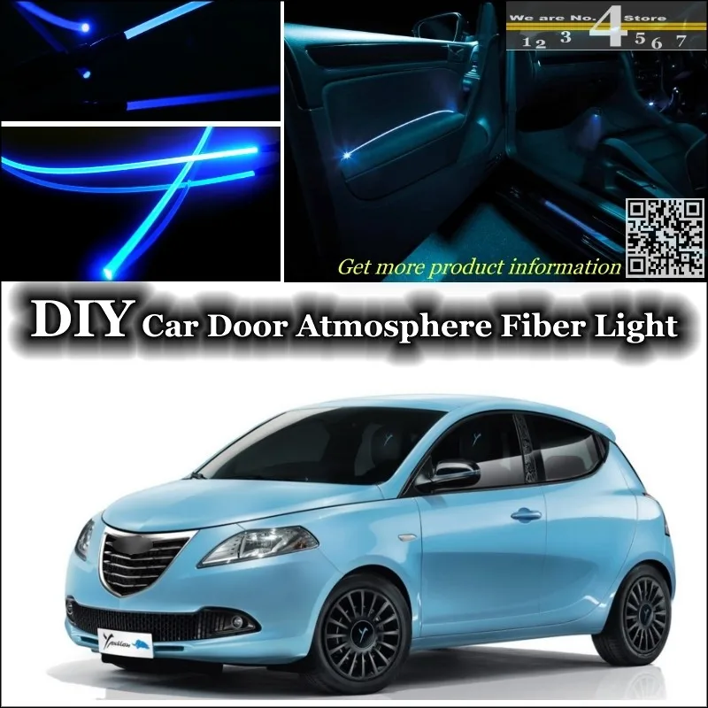 Для Chrysler/Lancia Ypsilon внутренняя настройка окружающего света атмосферная волоконно-оптическая ленточная подсветка Дверная панель Настройка освещения