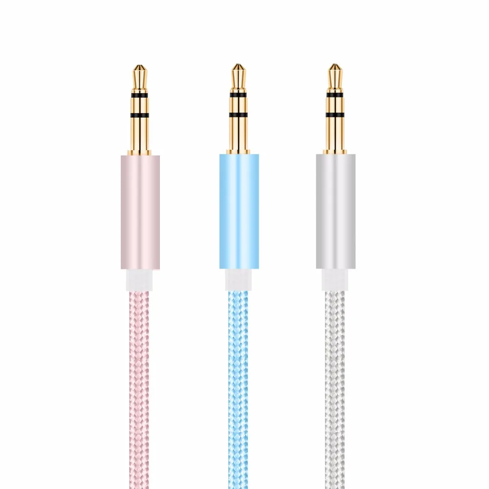 3.5mm 1 m Auxiliary Cable Audio Cable Male To Male Flat Aux Cable Car