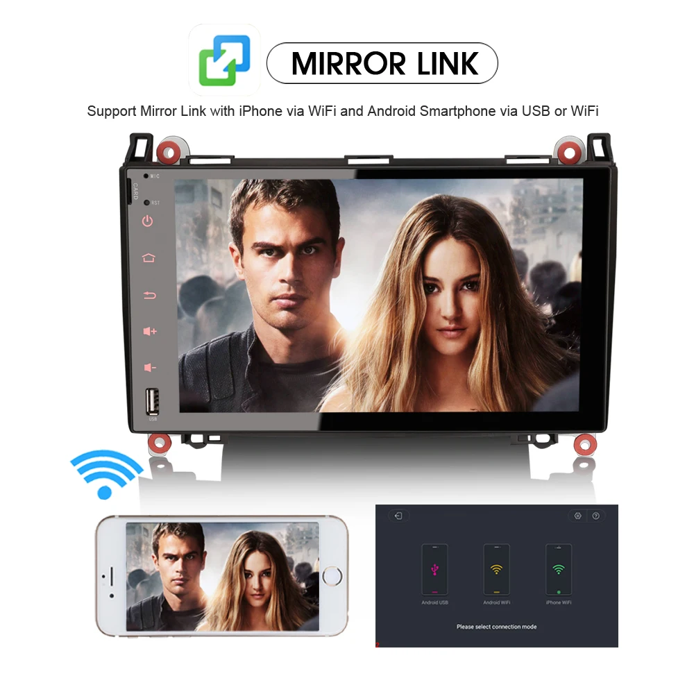 Flash Deal 9" Android 8.0 Autoradio Car Stereo GPS DAB+ DVR SD BT Car Multimedia Player For Mercedes Benz Sprinter Bluetooth WiFi 3G 1