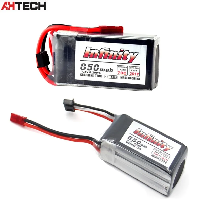 

Infinity 2S 3S 7.4V /11.1V 850mAh 70C Graphene LiPo Battery JST Connector for RC Multicopter Model