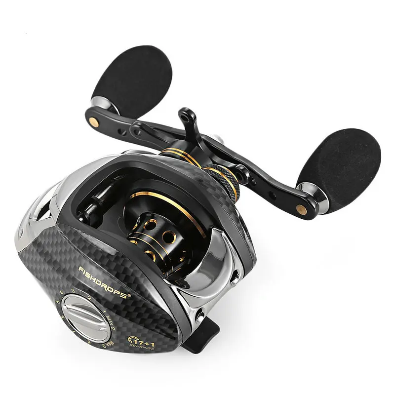 

Hot Sale Fishdrops LB200 Fishing Reel GT 7.0:1 Bait Casting Reels Left Right Hand Fishing One Way Clutch Baitcasting Reel YL-27