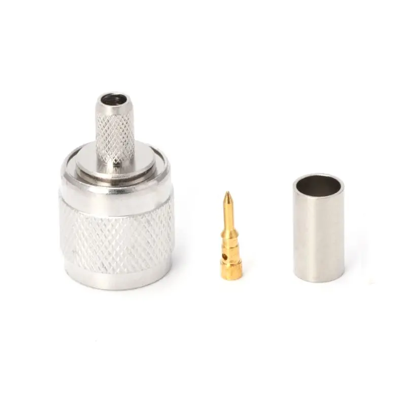 New TNC Male Plug RF Coax Connector Crimp Nickelplated For Cable RG58 RG142 RG400 LMR195 | Обустройство дома