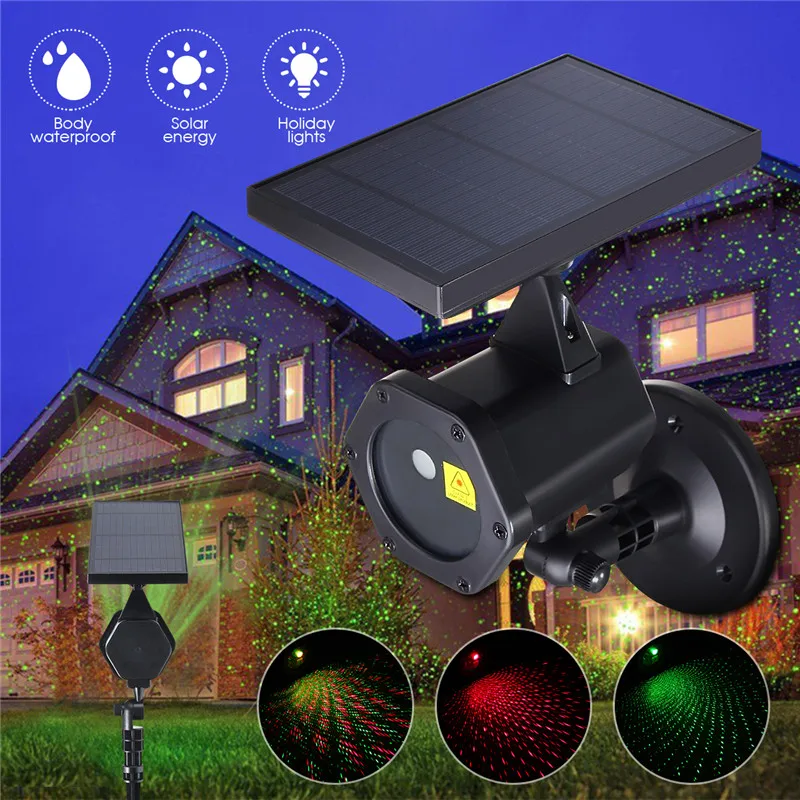

Solar Power LED Laser Projector Light Flash Waterproof Outdoor Garden Christmas Xmas Holiday Decor Star Light Lamp