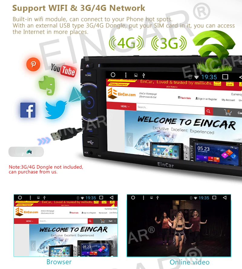 Perfect 2Din In-Dash Android 6.0  Quad Core Double Din 7" Car Stereo Radio Unit DVD GPS Mirrorlink GPS Nav Autoradio in dash headunit 3