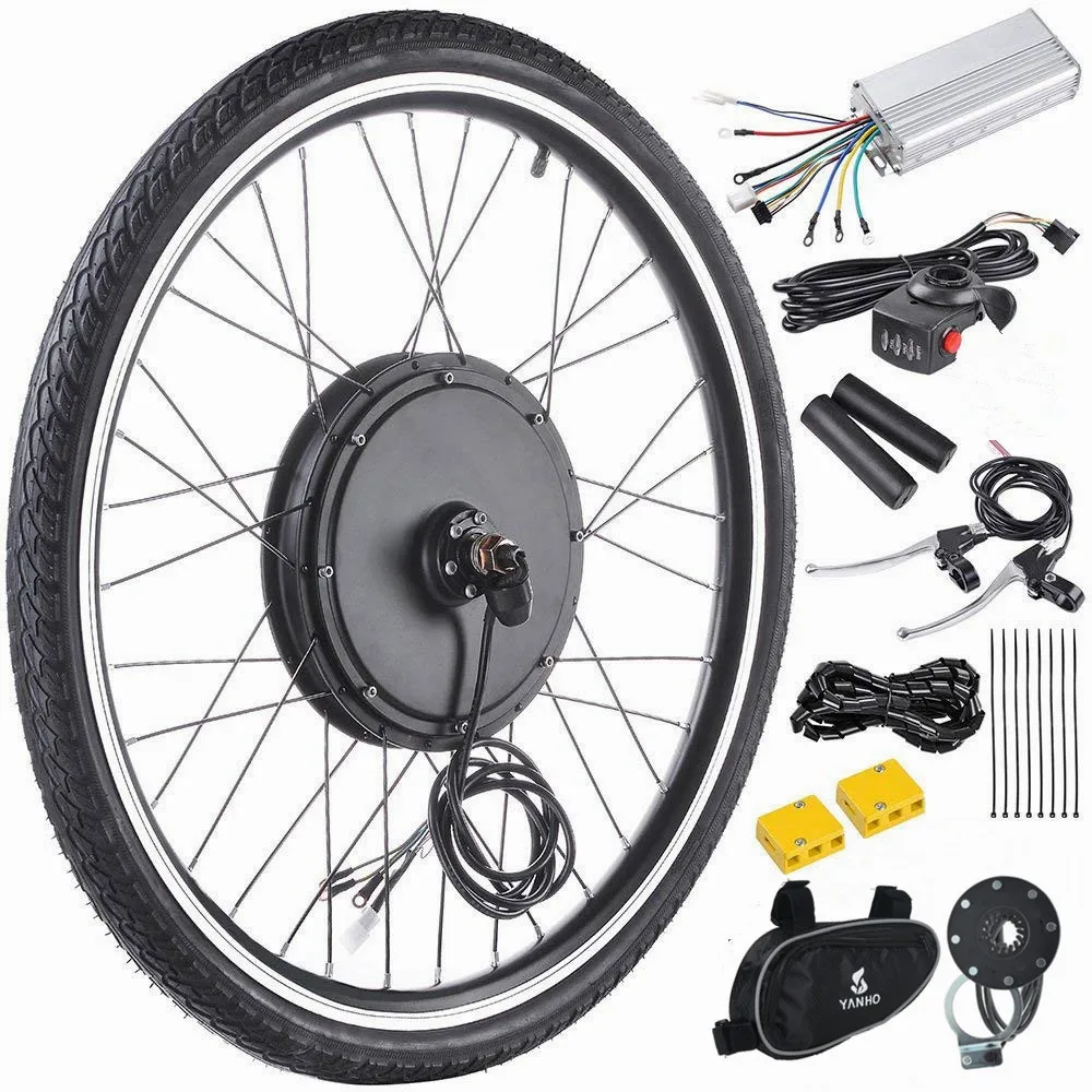 Cheap Free Torque arm 48V 1000W 26" Front Wheel Electric Bicycle Motor Kit Bicycle Cycling Engine Kit 0