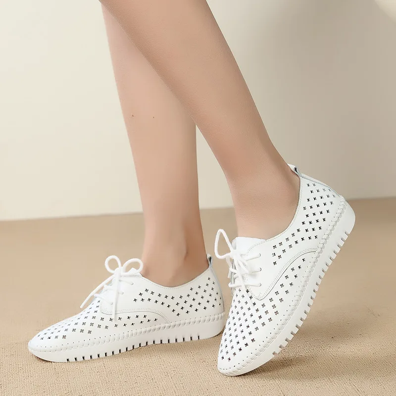 

2019 2019Walking shoes 2018 summer new hollow breathable white walking shoes B1Z1-B1Z17