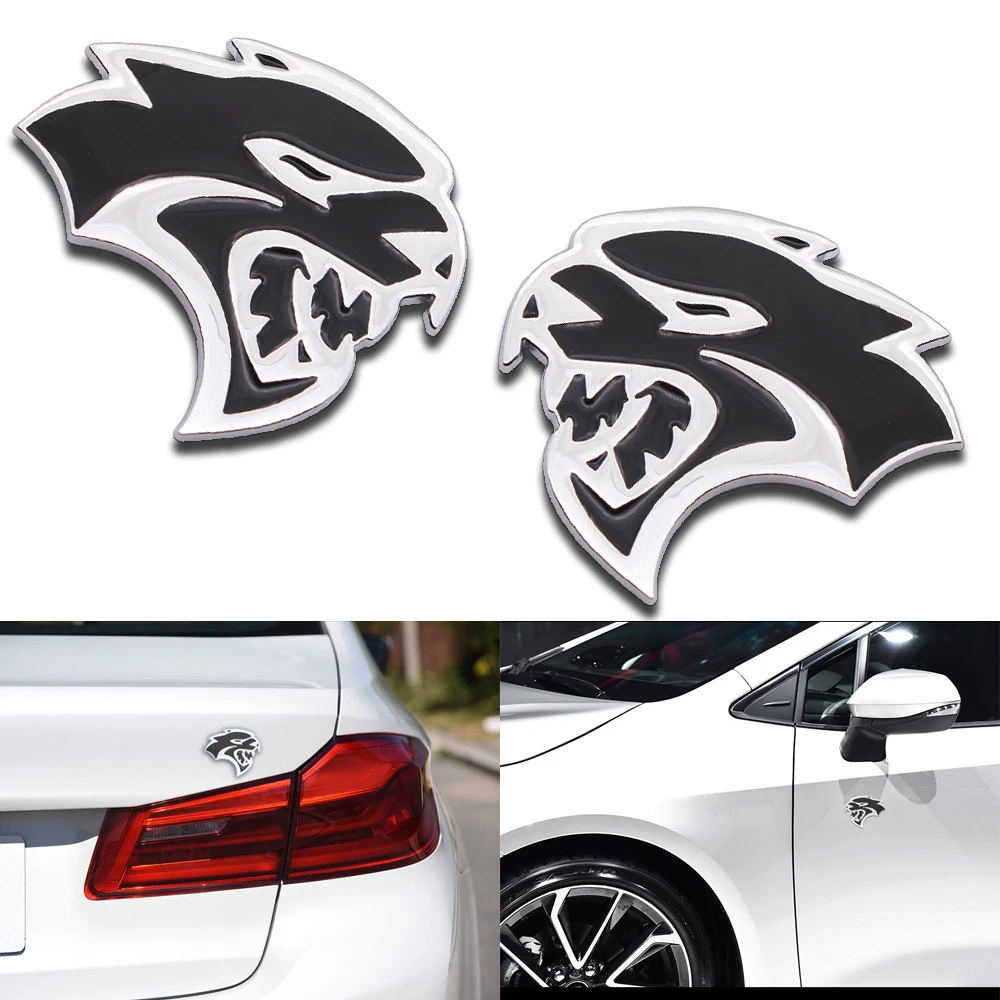 

Car Styling 3D Metal Wolf Head Car Stickers and Decals Emblem Badge Reflective Motorcycle Auto Decoration Stickers Windshield