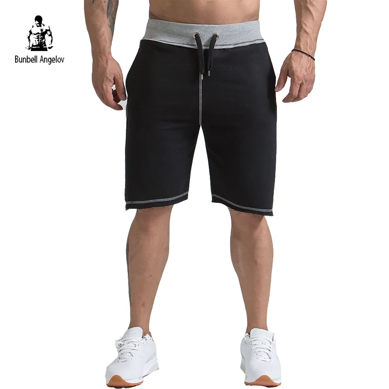 Summer Mens Shorts Calf Length Fitness Men Bodybuilding Casual Gyms