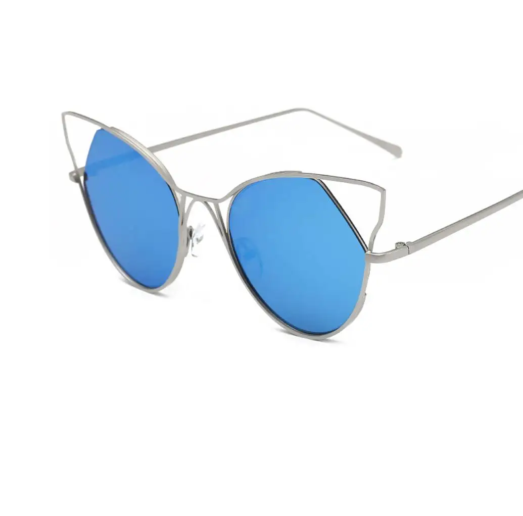 Модные солнцезащитные очки кошачий глаз женские брендовые дизайнерские солнцезащитные очки для женщин винтажные Oculos Cateye зеркальные цветные линзы женские