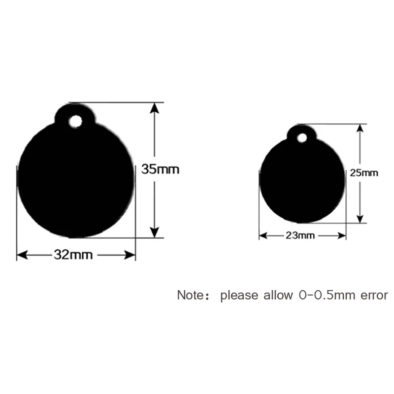 100 шт. круглый анодирующий значок для собаки алюминиевый персонализированный индивидуальный бирка для питомца для собаки Выгравированный кулон с именем собаки