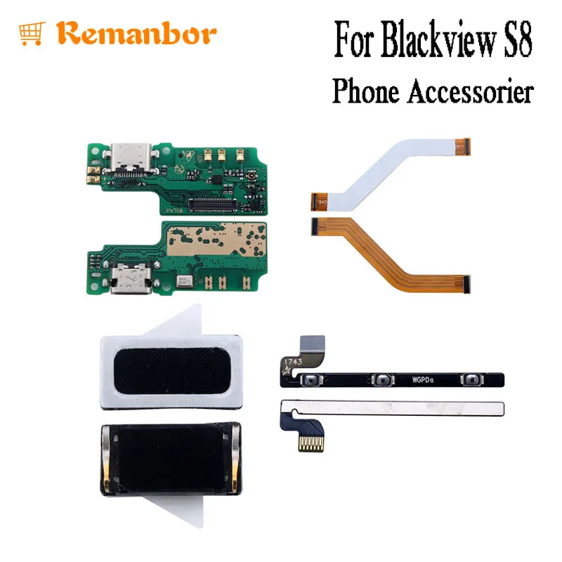Remanbor для Blackview S8 USB Plug заряд доска материнская плата FPC кабель Мощность Кнопки