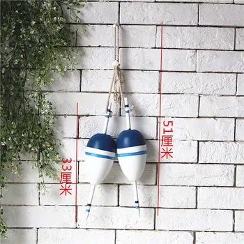 

Mediterranean Style Decorative Floating Fishing Pendant Marine Buoy Fishing Net Float Wall Decoration Bar Retro Ornaments Crafts
