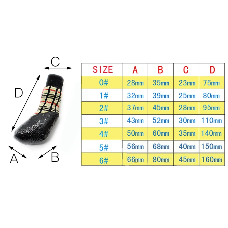Новые осенние зимние уличные водонепроницаемые носки для собаки противоскользящие маленькие и большие ботинки для домашних собак хлопковая обувь товары для домашних животных Размер 0#-6