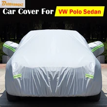 Buildreamen2 Vehicle Cover Anti UV Rain Sun Snow Preventing Dust Proof Waterproof Scratch Car Cover For VW Volkswagen Polo Sedan