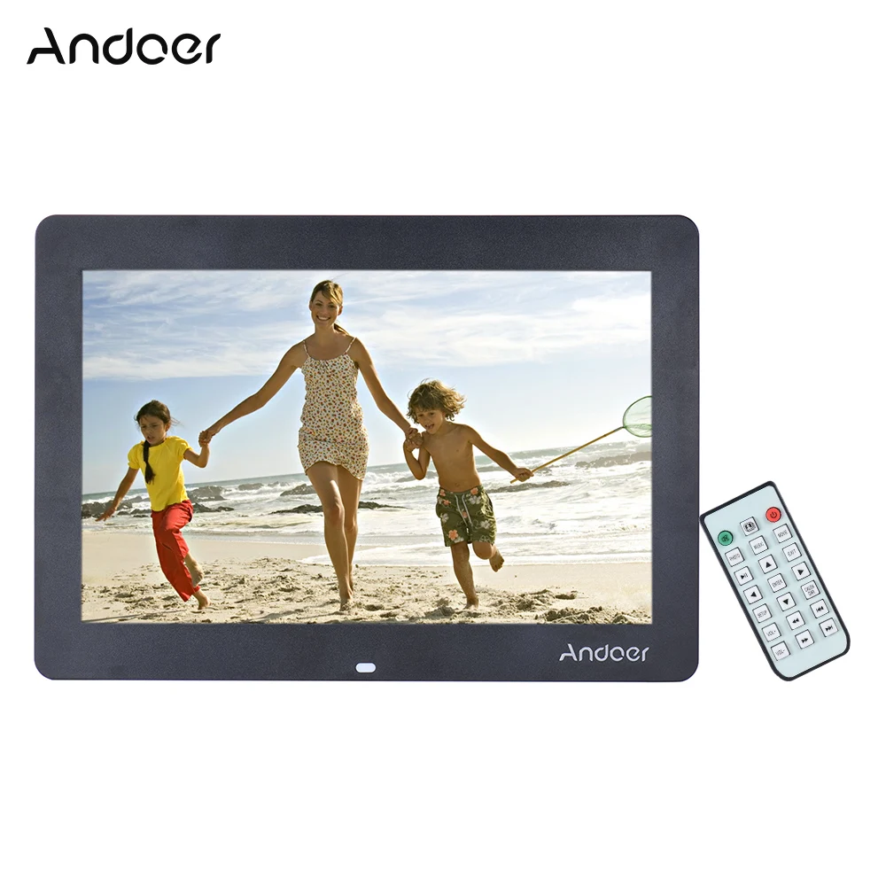 Andoer 1" Цифровая фоторамка HD светодиодный цифровой фоторамка цифровой альбом 1280*800 электронная фоторамка с пультом дистанционного управления