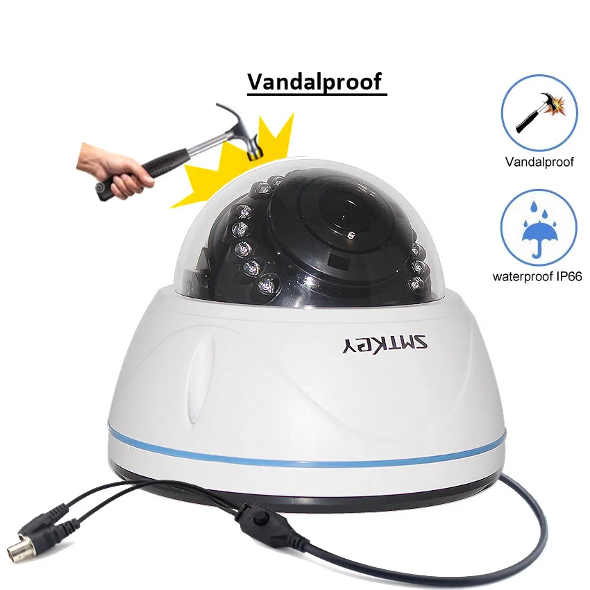 

SMTKEY AHD SONY 323 or 322 Sensor 2MP OSD AHD Camera Vandal proof & waterproof Dome 1080P OSD wide view AHD CCTV Camera