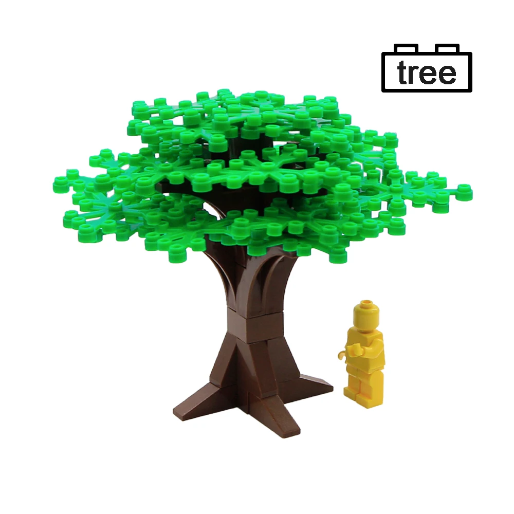 City Tree Building Blocks Leaves Trunk Street View Courtyard Large Bushy Trees MOC Brick Toys For Children Compatible LegoINGlys (1)