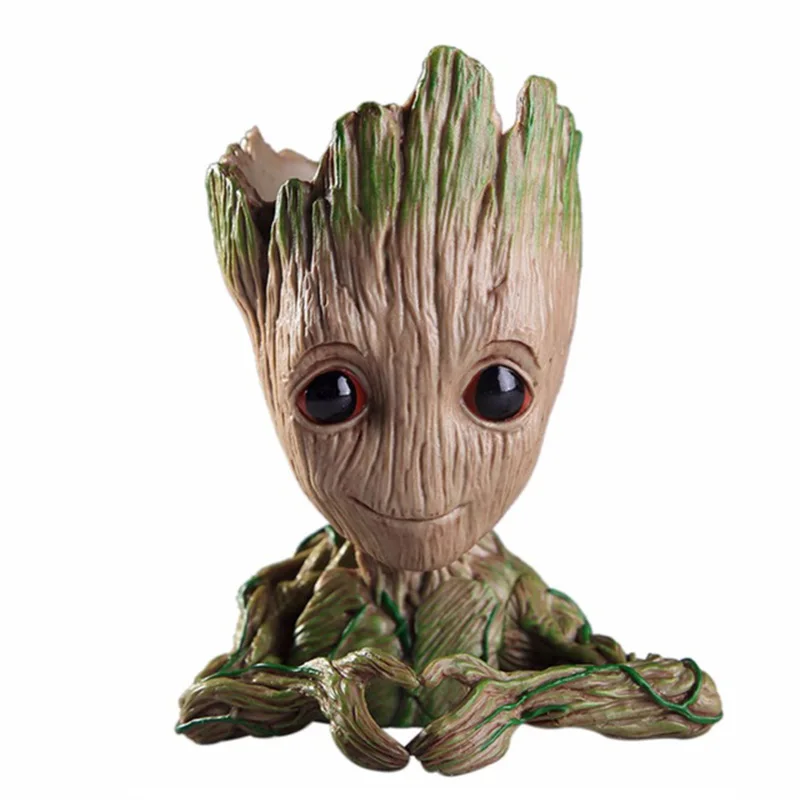 Baby Groot for Tree Man Flowerpot Planter Pen Pot Cute Model Action Figure Toy