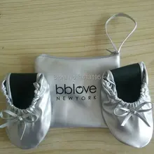 Новое прибытие леди мода дизайн балетные туфли сложить плоские обувь, сумка для переноски