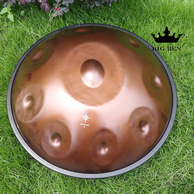 Профессиональная нержавеющая сталь D Minor Kurd HandPan nitrided версия уличный художественный барабан уличный игровой шоу барабанная сумка губок