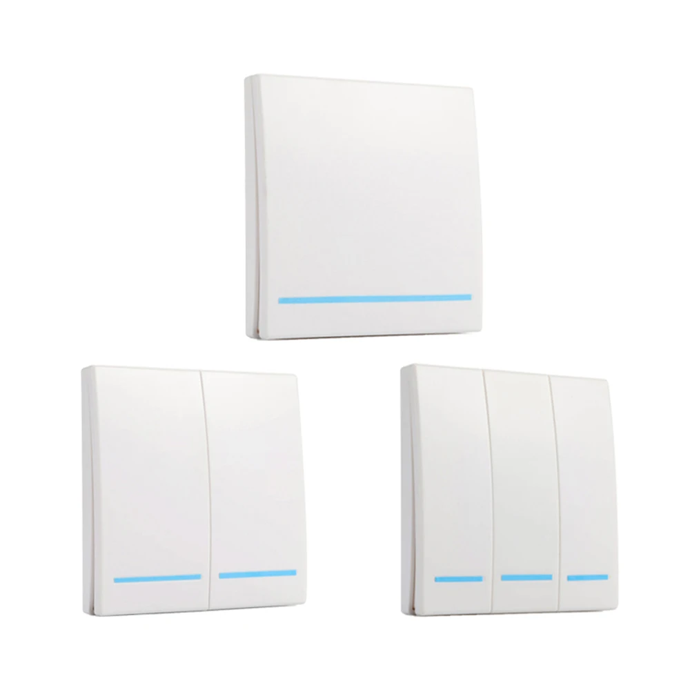 

Smart Home 433MHz Wall Panel Wireless Smart Remote Control Transmitter 1 2 3 Button RF Controller Switch Socket For Light Lamp