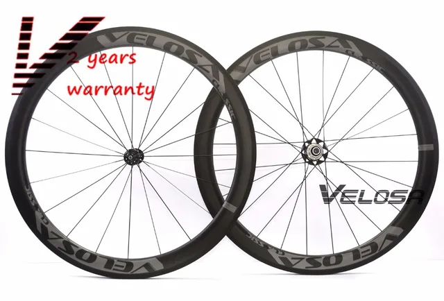 Cheap Velosa RACE 50 classic bike carbon wheelset, 50mm clincher/tubular ,light weight 700C road bike wheel,1310g