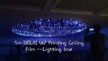 

2041 Black Glossy Ceiling Film with opti fiber lighting for shopping mall decoration