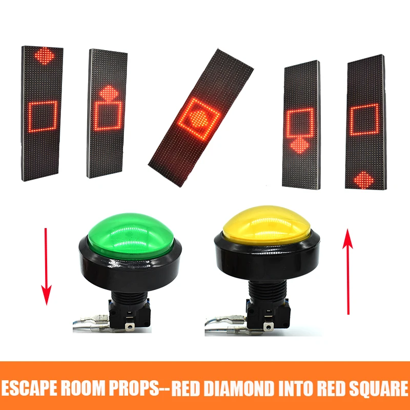 

Escape Room Props Keep The Red Diamond in the Red Square For some time to unlock controll 12V Electronic magnetic Lock