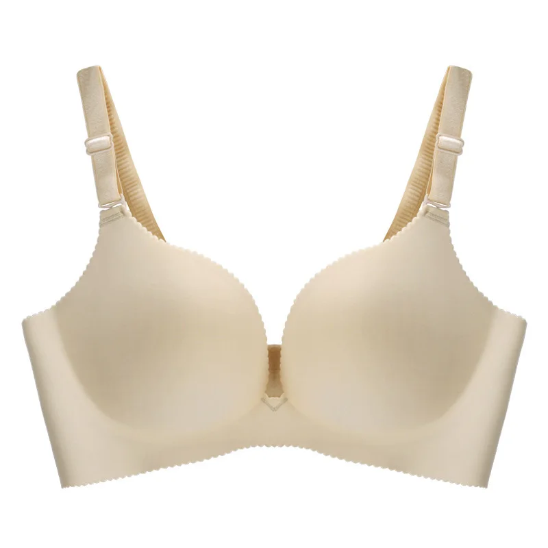 

Ladies Sexy Lingerie Seamless Bras Solid Color Adjustable Female Wire Free Bras for Women Underwear Super Push Up Bra Bralette