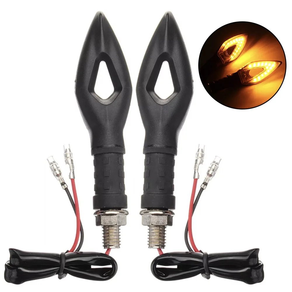 2 قطعة 12 v دراجة نارية بدوره أضواء الإشارة LED بدوره اشارات لدراجة نارية الذيل المتعري المؤشر ، سباق الخيل الماس بدوره تسجيل