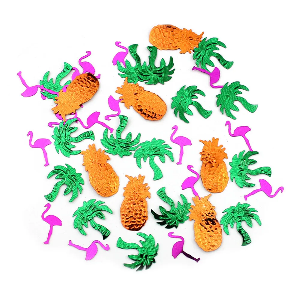 

15g Plastic Confetti for Festival Wedding Party Coconut Tree Flamingo Pineapple Birthday Party Decoration Sequins Baby Shower