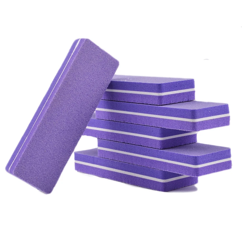 Amortecedor do Unha Conjunto de Ferramentas de Unhas Lote Roxo Arquivo Profissional Cal um Ongle Unha Arquivos Lixar Unhas Esponja Acessórios Manicure 50 Pçs - 8 Prego Conjunto de Ferramentas de Unhas Profissional