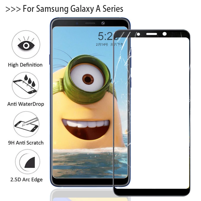 Защитное стекло для Samsung A7 2018 A750 закаленное Galaxy Пленка чехол|Бамперы| |