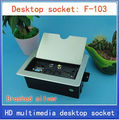 

Desktop socket /hidden multimedia information box outlet /network RJ45 3 PIN XLR VIDEO AND AUDIO interface desktop socket F-103