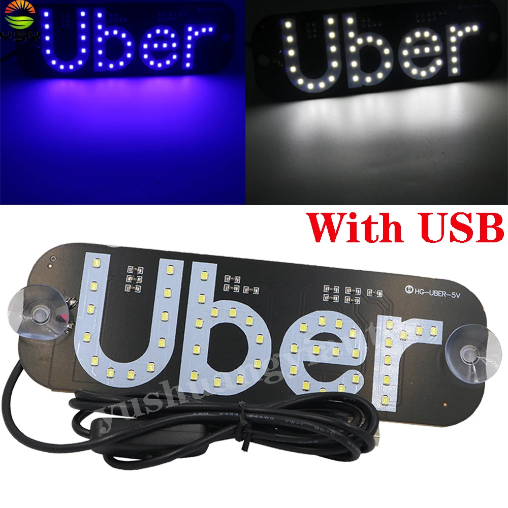 

YSY 1pcs NEW model Uber With USB LIVRE Taxi Led Car Windscreen Cab indicator Lamp Sign Blue LED Windshield Taxi Light Lamp 5V