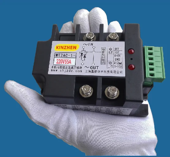 

Fully Isolated Single Phase Thyristor Intelligent AC Voltage Regulator Module MT2AC-1-220V55A