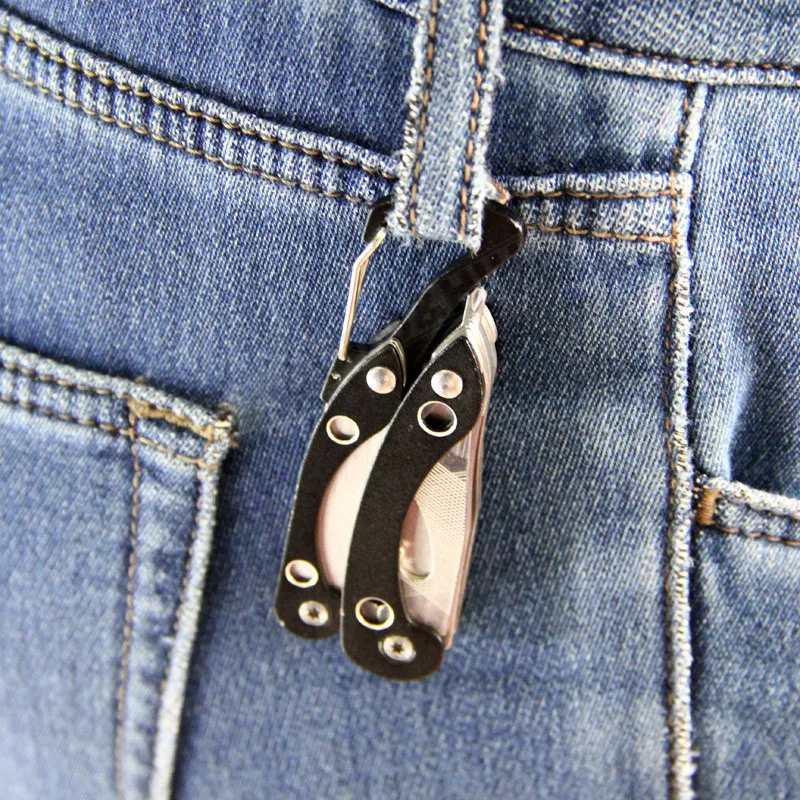 Mini Folding Plier Portable EDC Emergency Outdoor Hand Tools Screwdriver Knife Pliers Saw Survival Keychain Multifunction DAH021 (7)