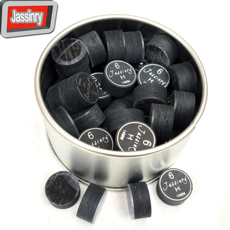 

free shipping 50pcs/lot Jassinry Billiards cue tips with transparent cushion 14mm Pool tips in S/M/H Billiard accessories