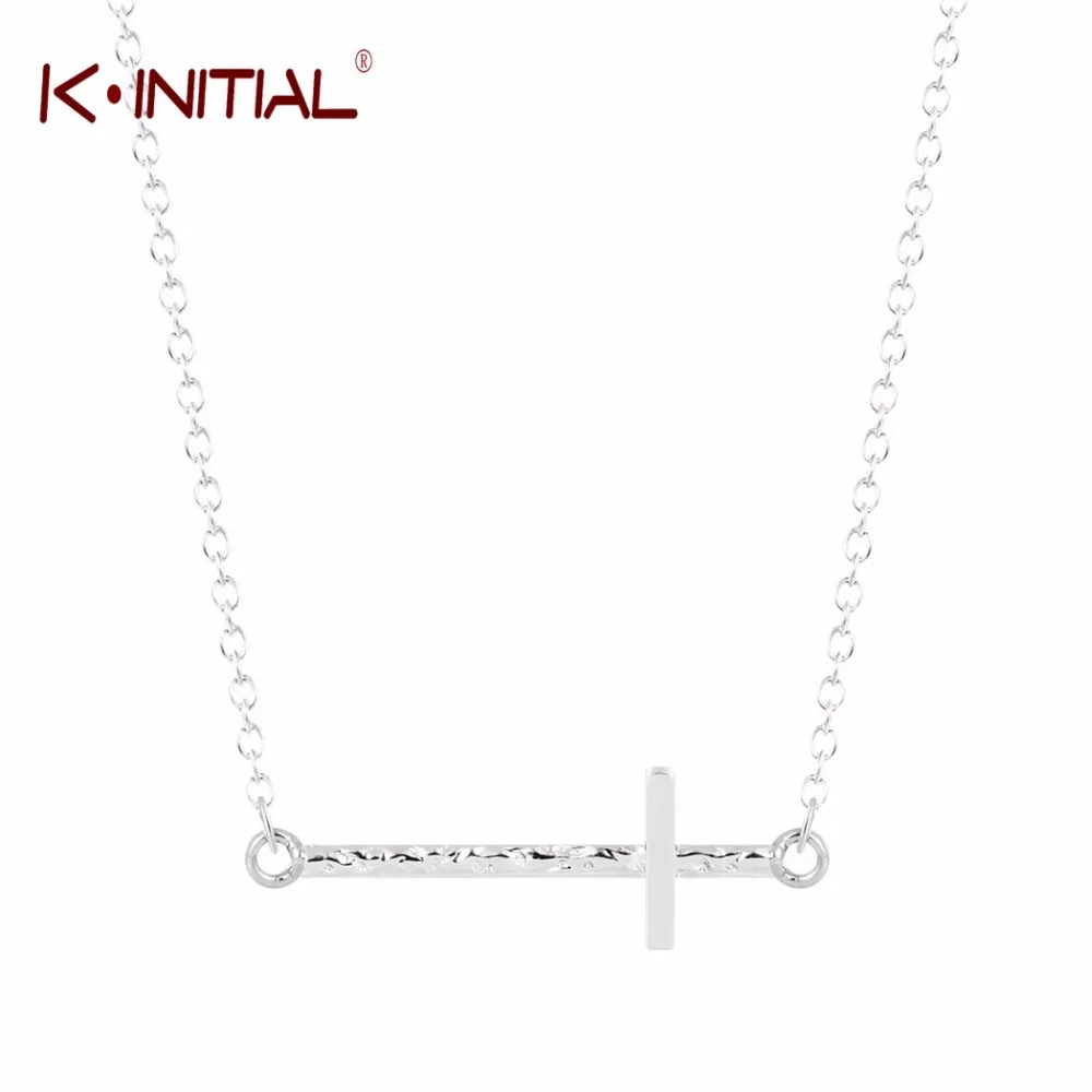 Kinitial 10ピースクロスネックレスジュエリー卸売トレンディゴールドシルバーメッキクロスペンダント&ネックレス女性声明ギフト