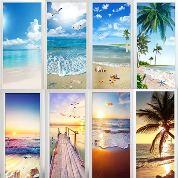 

3D Sticker Wallpaper Living Room Toilet Door Stickers PVC Waterproof Home Decor Design Wall Decals Self-Adhesive Vinyl 3D Murals