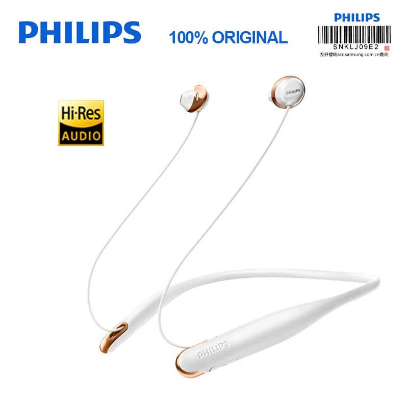 

Philips Bluetooth Earphone SHB4205 Support A2DP,AVRCP,HFP Bluetooth 4.1 USB Cable for Galaxy S9 S9plus Official Certification