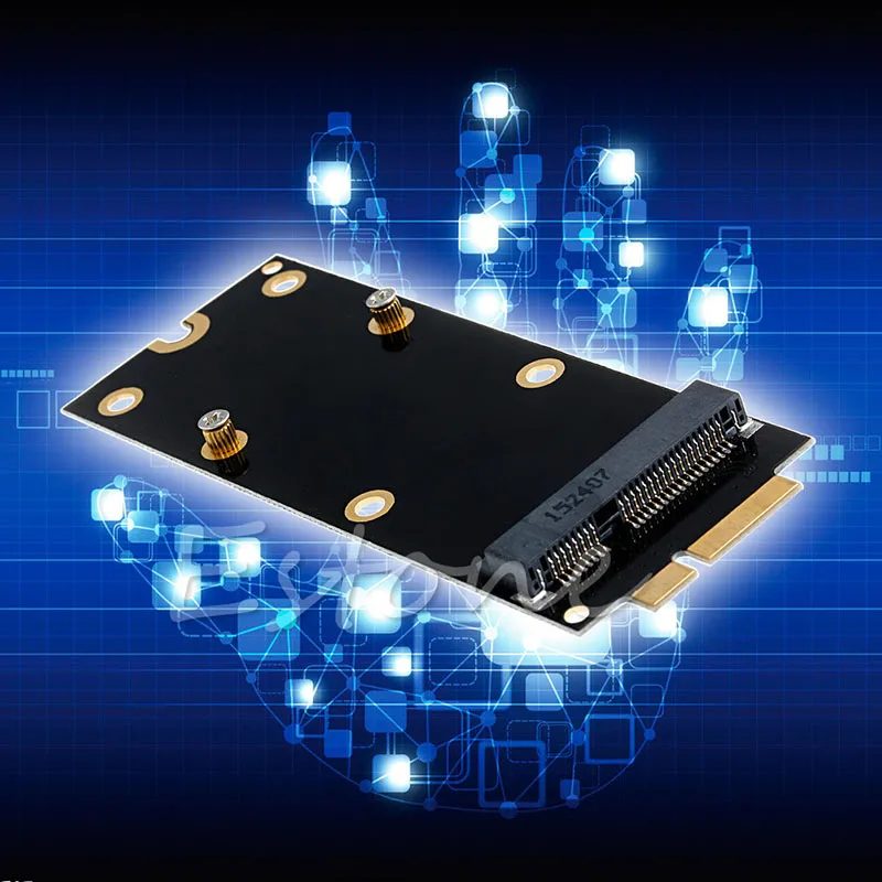 BGEKTOTH Mini PCIe SATA SSD To SATA 7+ 17 Pin адаптер карта