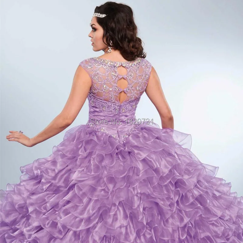 Светильник фиолетовый бальное платье Бальные платья совок плиссе вышивка бусинами Rhinetones сладкий 16 платье для 15 лет Дебютант платье