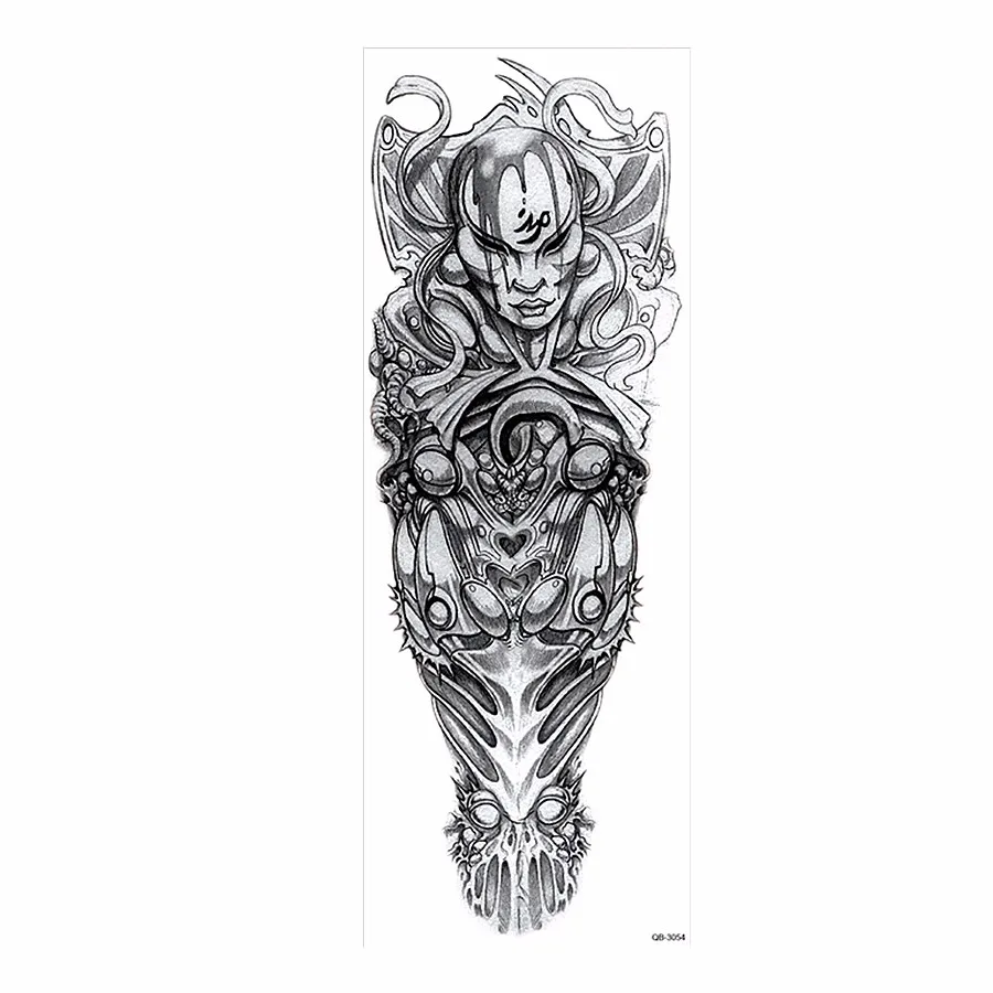 5 Pieces Temporary Full Arm Tattoo Stickers Monkey King Skull Design Unisex Diy Makeup Tool Big Tattoo Decal Color Drawing Qb 09 Tool Policy Tool Automotivetool Cello Aliexpress