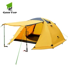 GeerTop, большая семейная палатка, четыре сезона, для 4-6 человек, на крыше, зимние палатки для кемпинга, водонепроницаемая прочная палатка, для улицы, для туризма, туризм