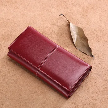 

Sendefn Quality Women'S Purse Long Purse Large Capacity Wallets Leather Ladies Sample Style Carteira Feminina(Red Wine)