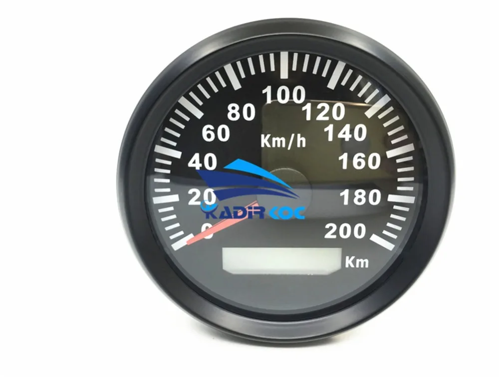 1 шт. 0-200 км/ч спидометры GPS lcd водонепроницаемые датчики скорости 85 мм Скорость молометры с голубой подсветкой 9-32vdc
