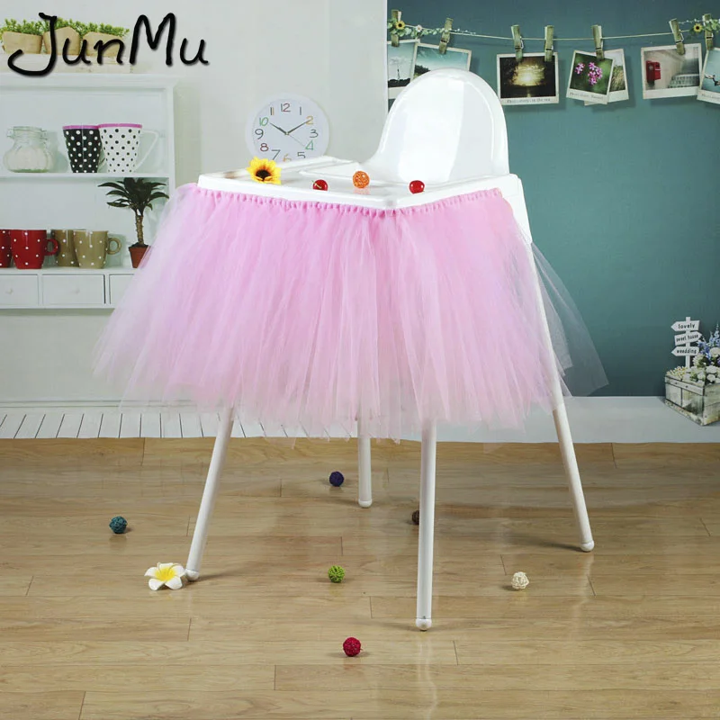Детская розовая юбка-пачка фатиновая юбка для стула украшение для детского дня рождения для детского стульчика домашний текстиль вечерние принадлежности 100 см x 35 см