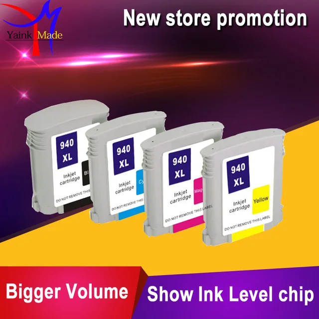 4PK ink cartridge For HP 940 940XL C4906A C4907A C4908A C4909A full compatible cartridge For HP