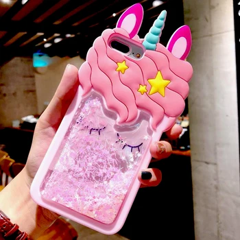 

3D Unicorn Silicone Liquid Glitter Stars Case for Xiaomi Mi A1 A2 5X 6X 8 SE 2S Mi Redmi 4A Note 4 4X Note 5 5 pro 5A Prime Case